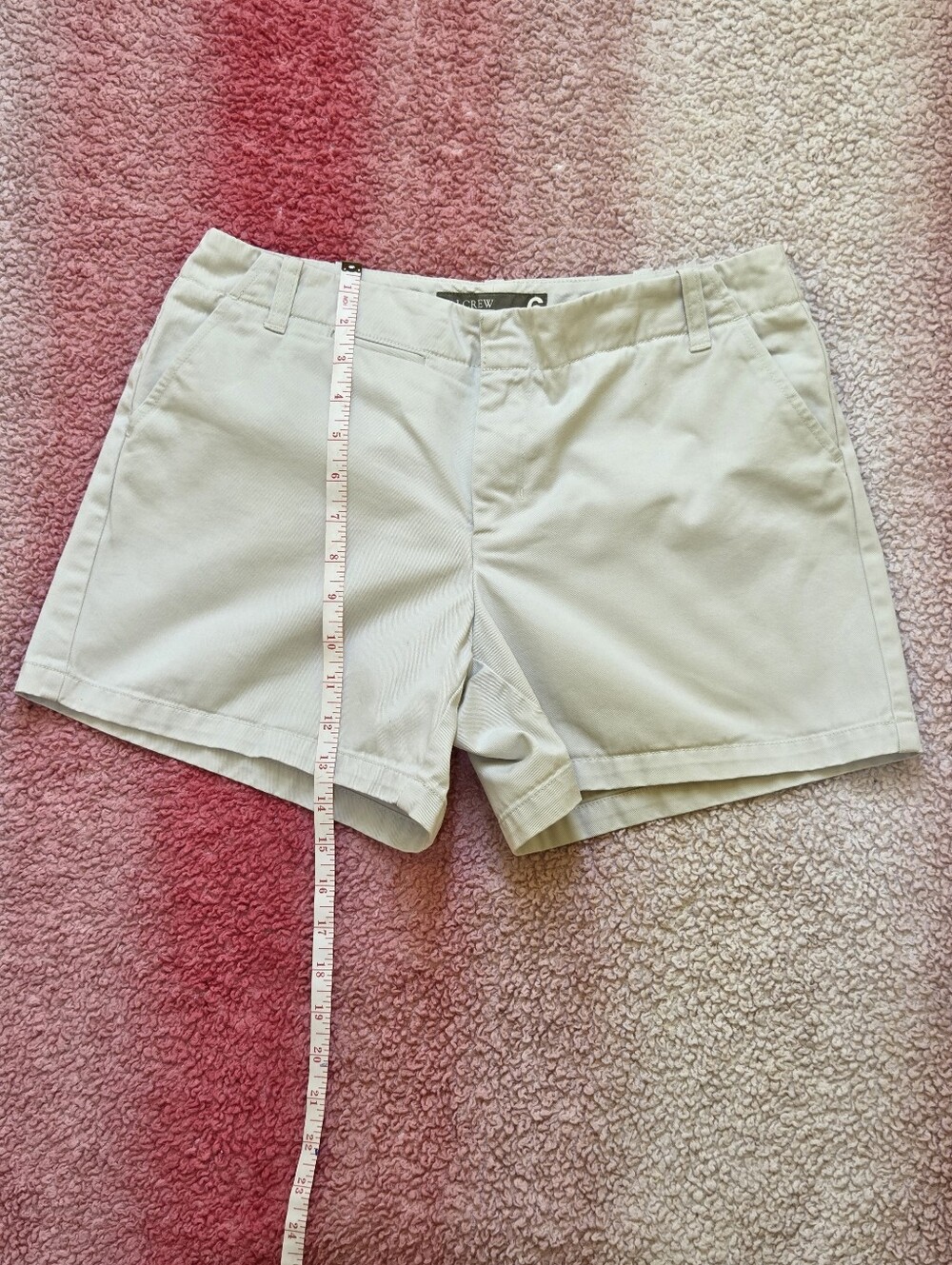 J. Crew Vintage Chino Shorts 4" Inseam Beige Womens Size 6 - Picture 9 of 10